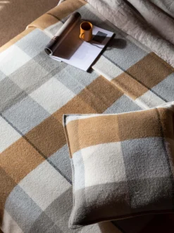 L&M Home Alby Toffee Australian Wool Cushion Best Sale