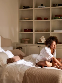 L&M Home Aspen Oatmeal Pure Cotton Quilt New