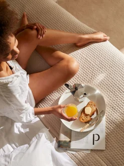 L&M Home Aspen Oatmeal Pure Cotton Quilt New