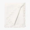 L&M Home Ava Chalk Pure Linen Throw Shop