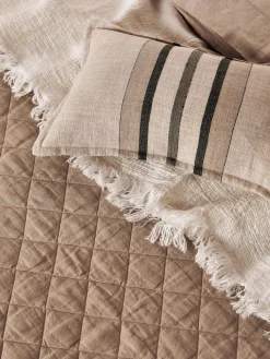 L&M Home Ava Chalk Pure Linen Throw Shop