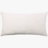 L&M Home Ava Nougat Pure Linen Lumbar Cushion New