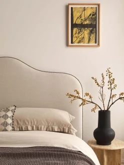 L&M Home Avenue Oatmeal Linen & Cotton Pleated Pillowcases Outlet