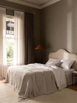 L&M Home Avenue White Linen & Cotton Valance Online