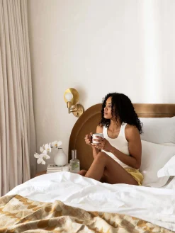 L&M Home Avenue White Linen & Cotton Sheet Set Store