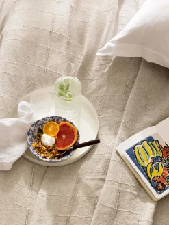 L&M Home Avenue White Linen & Cotton Pillowcases Cheap