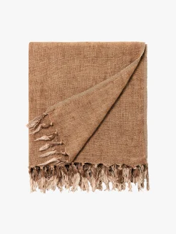 L&M Home Burton Cafe Heavy Linen Throw Cheap