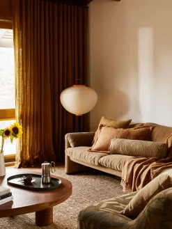 L&M Home Burton Cafe Heavy Linen Throw Cheap