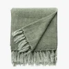 L&M Home Burton Seagrass Heavy Linen Throw Sale