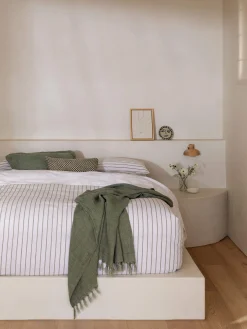 L&M Home Burton Seagrass Tailored Heavy Linen Rectangle Cushion New