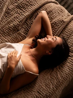 L&M Home Cino Cacao Cotton Velvet Quilt Clearance