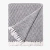 L&M Home Copenhagen Charcoal Pure Cashmere Throw Flash Sale