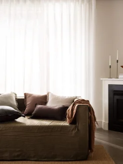 L&M Home Echo Rye Pure Linen Cushion Store