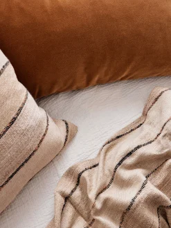 L&M Home Etro Toffee Lumbar Velvet Cushion Discount