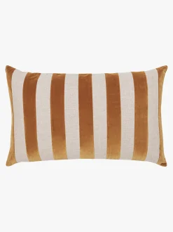 L&M Home Etro Toffee Stripe Velvet Cushion Cheap