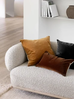 L&M Home Etro Toffee Velvet Cushion Discount