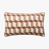 L&M Home Genoa Baked Clay Reversible Linen Cushion Clearance