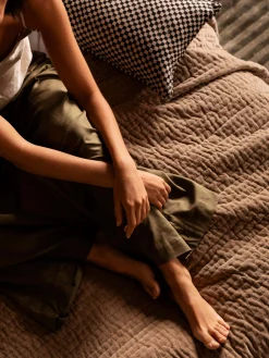 L&M Home Gia Black Reversible Linen Cushion Fashion