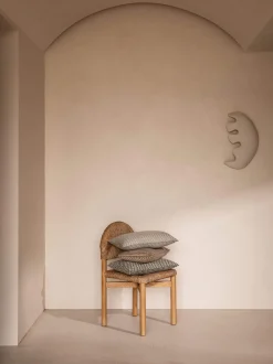 L&M Home Gia Mocha Reversible Linen Cushion Best Sale