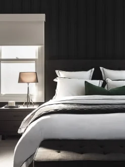 L&M Home Grosgrain Black Egyptian Cotton Duvet Cover Set Cheap