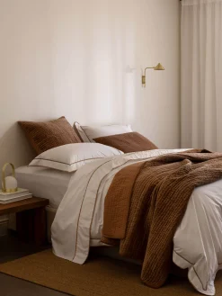 L&M Home Grosgrain Caramel Egyptian Cotton Sheet Set Best Sale