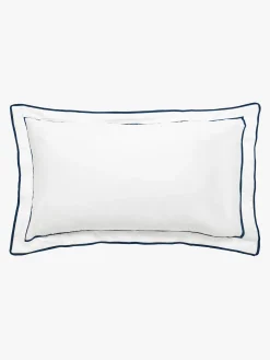 L&M Home Grosgrain Navy Egyptian Cotton Tailored Pillowcases Hot
