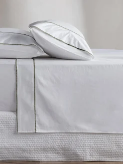 L&M Home Grosgrain Olive Egyptian Cotton Sheet Set Store