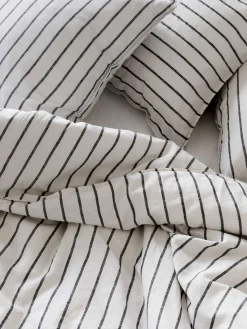 L&M Home Loft Graphite Linen & Cotton Pillowcases Flash Sale