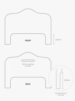 L&M Home Marion Natural/Black Bedhead Shop