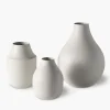 L&M Home Mona Chalk Trio of Vases Outlet