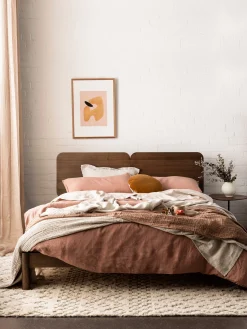 L&M Home Mondo Clay Organic French Linen Duvet Cover Set Hot