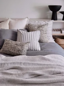 L&M Home Mondo Storm Organic French Linen Duvet Cover Set Flash Sale