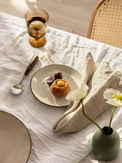 L&M Home Moss Oatmeal French Linen Napkin Set Online