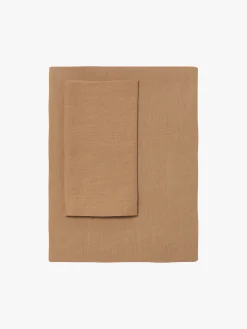 L&M Home Moss Toffee French Linen Table Cloth Hot