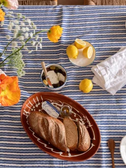 L&M Home Moss White French Linen Napkin Set Sale