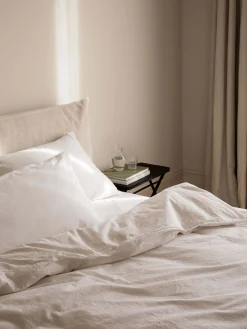 L&M Home Nordic White Portuguese Cotton Pillowcases Discount