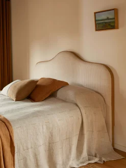 L&M Home Palermo Natural French Linen Bedcover Best