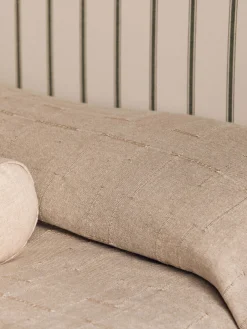 L&M Home Palermo Natural French Linen Bedcover Best