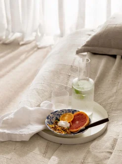 L&M Home Palermo Natural French Linen Rectangle Cushion Best