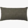 L&M Home Palermo Olive French Linen Lumbar Cushion Discount
