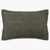 L&M Home Palermo Olive French Linen Rectangle Cushion Store