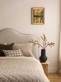 L&M Home Quinn Black Reversible Linen Cushion Online