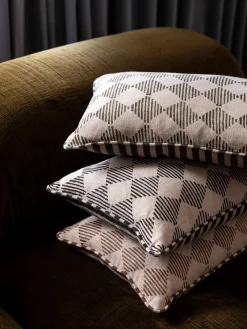 L&M Home Quinn Black Reversible Linen Cushion Online