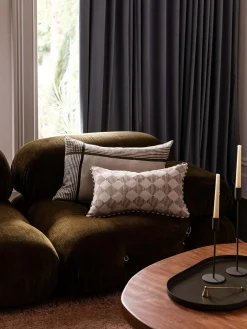 L&M Home Quinn Bronze Reversible Linen Cushion Shop