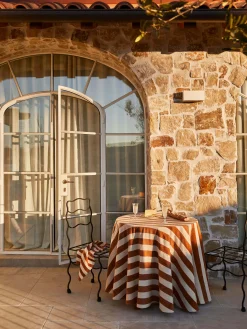 L&M Home Riviera Terracotta Table Cloth Best Sale