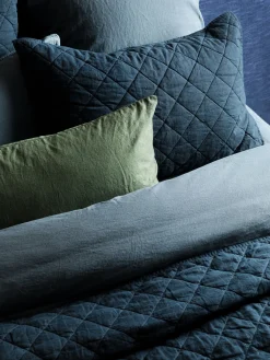 L&M Home Soho Navy Linen & Cotton Quilt Shop