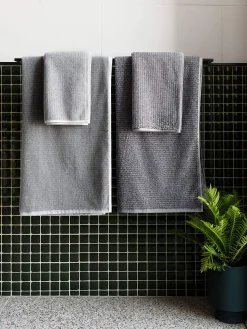 L&M Home Tweed Grey Towels Discount