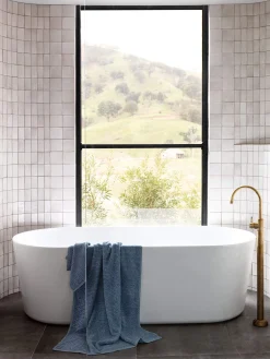 L&M Home Tweed Marine Towels Cheap